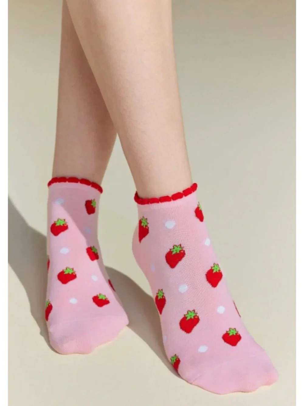 Strawberry Shortcake Ankle Socks – 3-Pack of Cute Cartoon Graphic Socks One Size